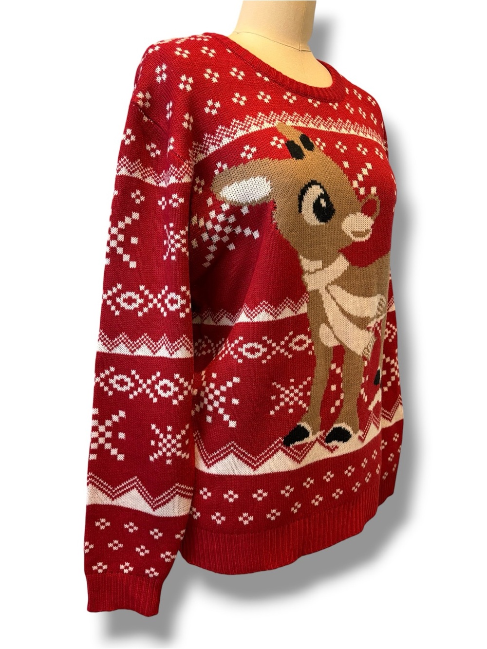 Ugly Christmas Sweater Rudolph and Snowflakes Women’s M - Picture 4 of 11